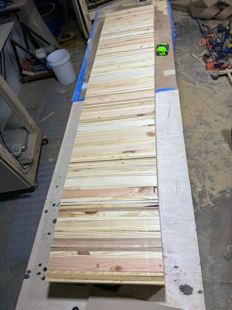 Butcher Block Pallet Wood Bench
